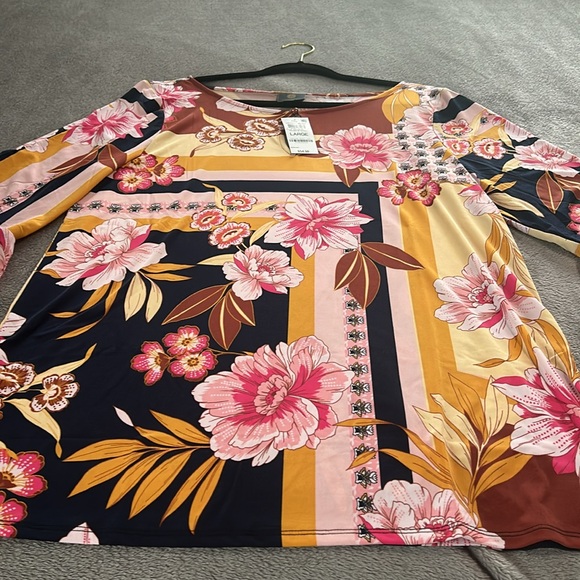 NWT JM Collection tunic top Large Retail $54.50 - Picture 2 of 4